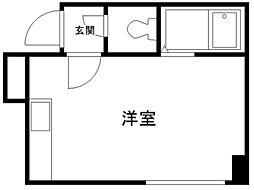 コスモス菊水 ワンルームの間取図画像