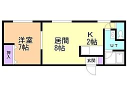 小塚ビル 1LDKの間取図画像