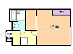 レオパレスアマーレサッポロ 1Kの間取図画像