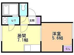 BRILLIANTMORE 1DKの間取図画像