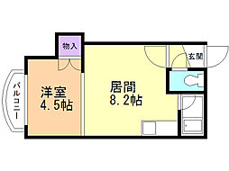 パオ21 1LDKの間取図画像