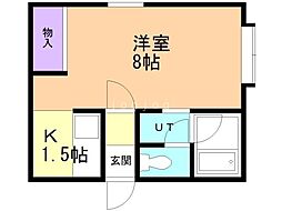 BAM 1Kの間取図画像