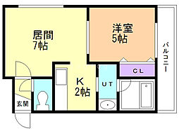 ル・エスト3 1LDKの間取図画像