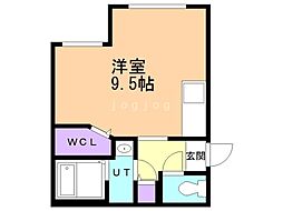 リアライズ菊水 ワンルームの間取図画像