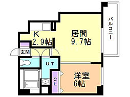 サンクリエN1 1LDKの間取図画像