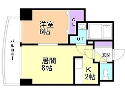 ef2 1LDKの間取図画像