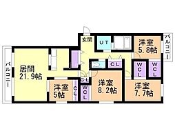 メゾンMT北野 2階/-