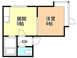 ビブレ南平岸1 1DKの間取図画像