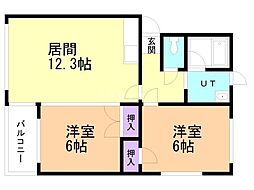 間取図画像 2LDK
