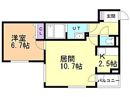 間取図画像 1LDK