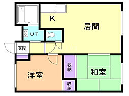 サントピア 2LDKの間取図画像
