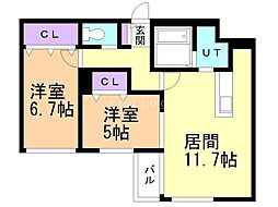 間取図画像 2LDK