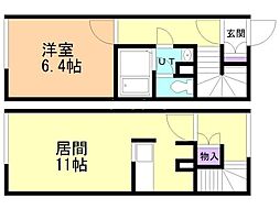 レオパレスヴィンデ 1LDKの間取図画像
