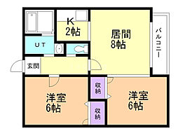間取図画像 2LDK