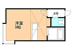 RT月寒公園 ワンルームの間取図画像