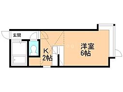 リフュージオ平岸 1Kの間取図画像