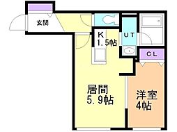 間取図画像 1LDK