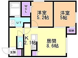 間取図画像 2LDK