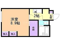 レオパレスドルチェ伊藤 1Kの間取図画像