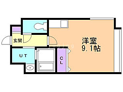 アクティヴビル ワンルームの間取図画像