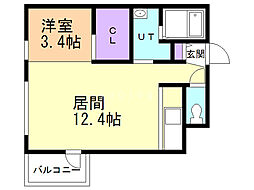 STARESTATE2 1LDKの間取図画像