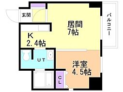 リトルズさっぽろ福住 1LDKの間取図画像