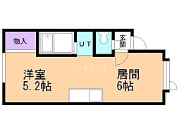 エクセレンス羊ヶ丘 1DKの間取図画像