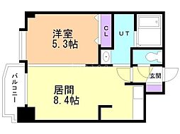 ル・ノール福住 1LDKの間取図画像