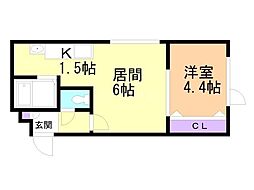GYPSOPHILA312 1DKの間取図画像