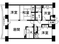 イーストセンタービル 4LDKの間取図画像