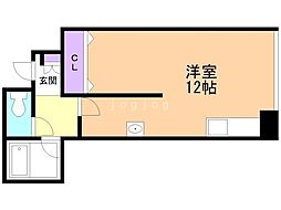 ループロードマンション ワンルームの間取図画像