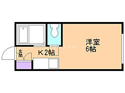トーシンコーポ旭町 1Kの間取図画像