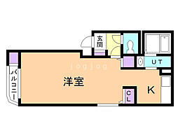 シルバニアコート豊平公園 1Kの間取図画像