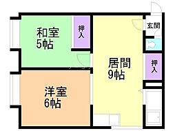 ビックスリーハイツ 2LDKの間取図画像