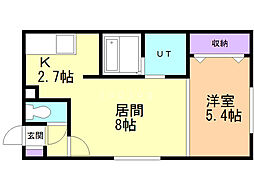 AprireSumikawa 1LDKの間取図画像