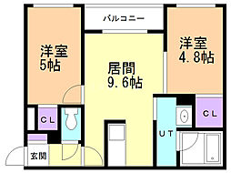 フェンネル 2LDKの間取図画像