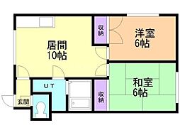 コーポセンチュリー 2LDKの間取図画像