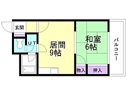 ロータスハイツ澄川 1LDKの間取図画像