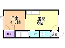 エプリルセブン 1DKの間取図画像