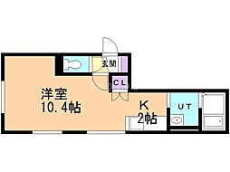 フィルライズ 1Kの間取図画像