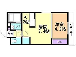 アイアールH7 1LDKの間取図画像