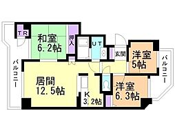アイシティ羊ケ丘通 3LDKの間取図画像