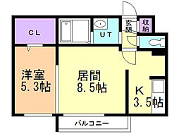 PremierResidence 1LDKの間取図画像