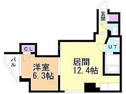 CASAL/S/Vタワー 1LDKの間取図画像