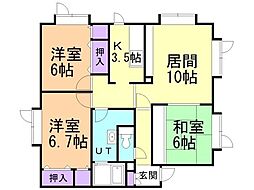 ハイムソレイユ2 3LDKの間取図画像