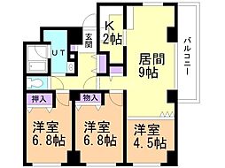プロスパー210 3LDKの間取図画像