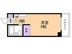 メゾンドロンシャン1 1Kの間取図画像