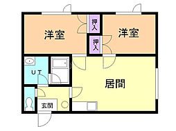 GO!101 2LDKの間取図画像
