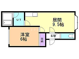 パークマンション3 1LDKの間取図画像