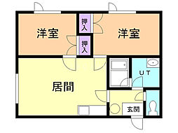 GO!101 2LDKの間取図画像